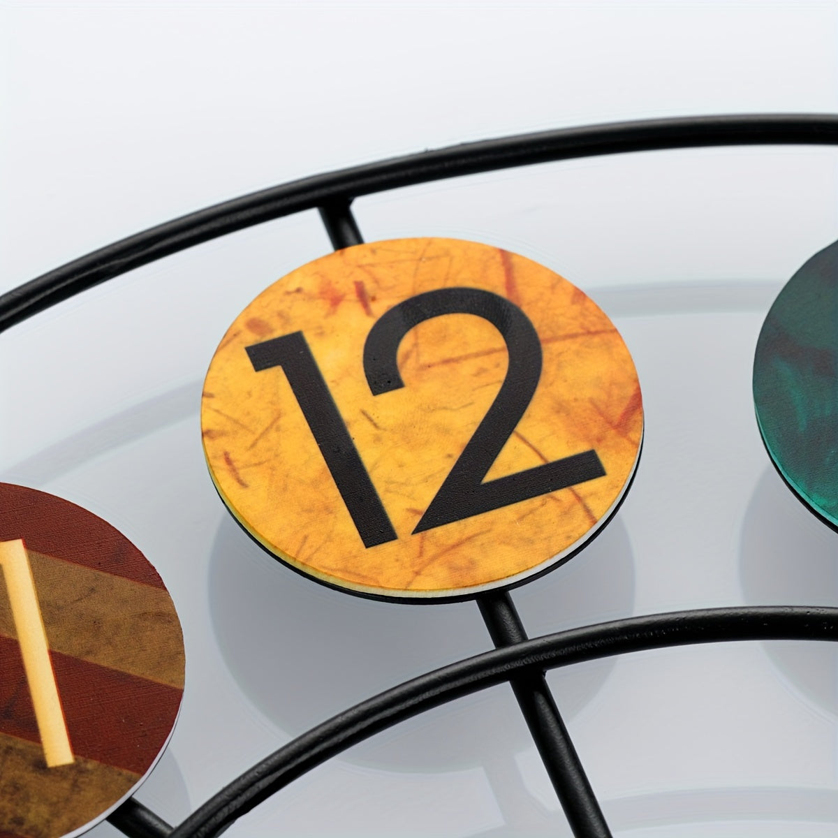 Colourful Metal Wall Clock | Retro Iron Design 8
