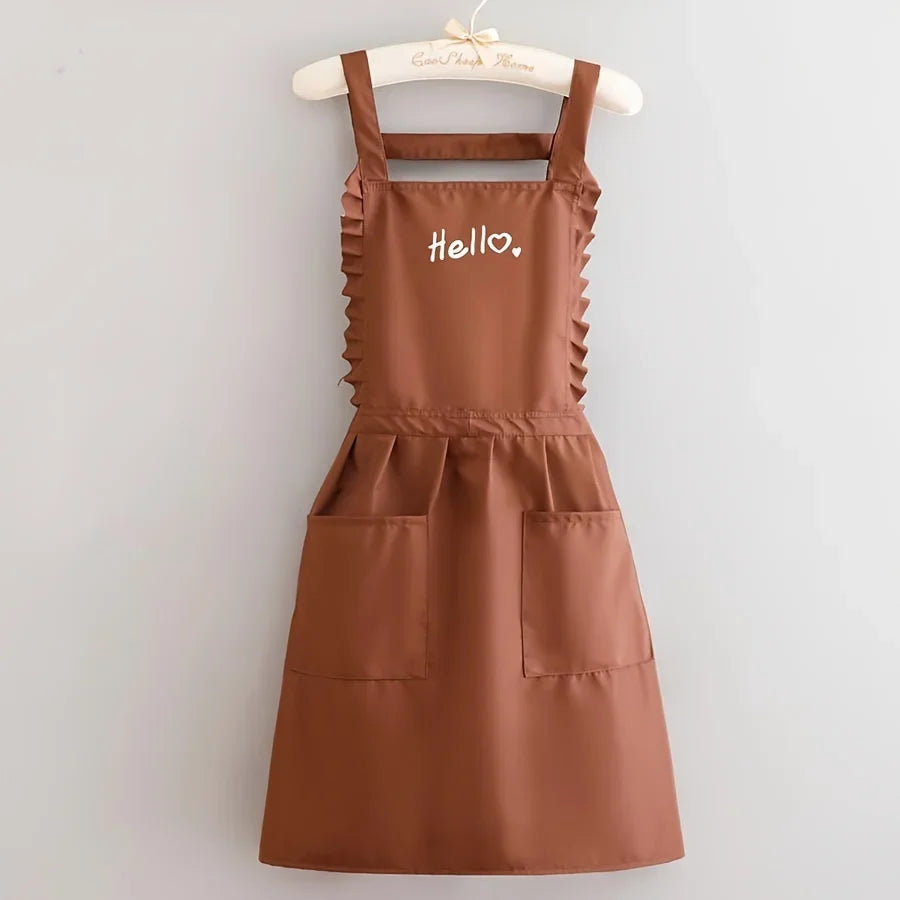 FloraBelle | Princess Style Waterproof Apron | Floral Work Uniform 7