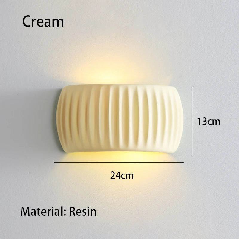 French Resin Wall Lamp | Textured Modern Sconce 4