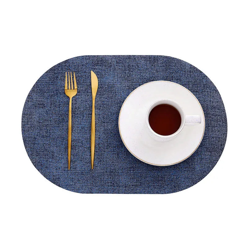 LinoMat | Oval Faux Leather Placemats | Heat Resistant & Non-Slip 11