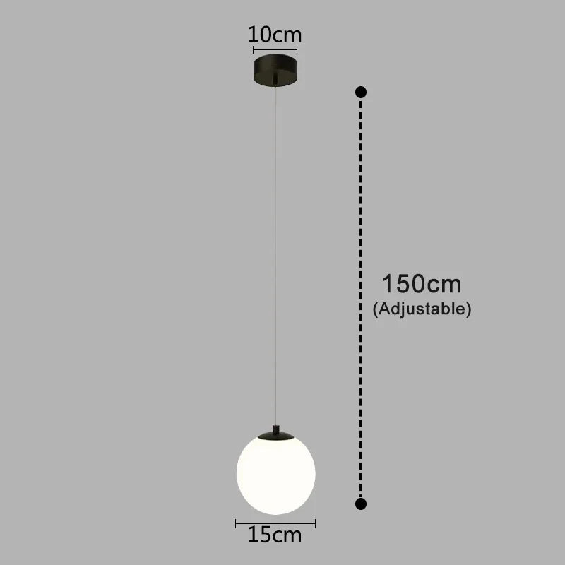 Luna Pendant Light | Nordic Modern Glass Globe Design 10