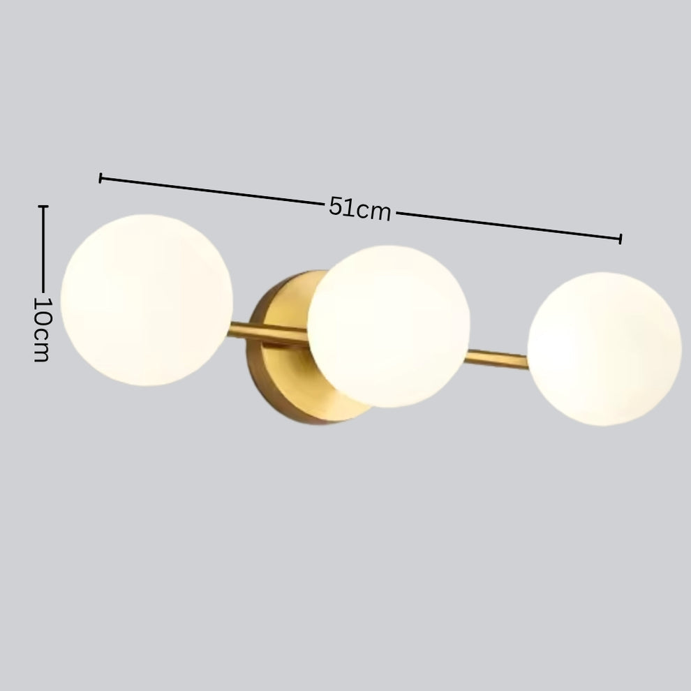 Modern Nordic Glass Ball Wall Light | Triple Globe Design 3