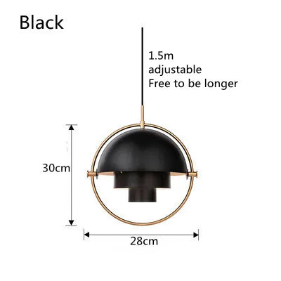 Modern Nordic Pendant Light | Sculptural Metal Suspension Lamp 8