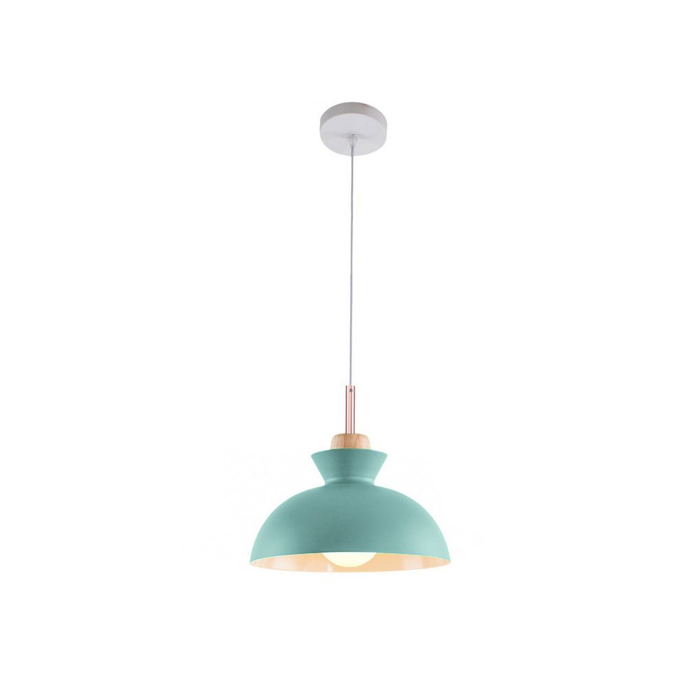 Modern Single Pendant Dome Light | Scandinavian Metal Hanging Lamp 15