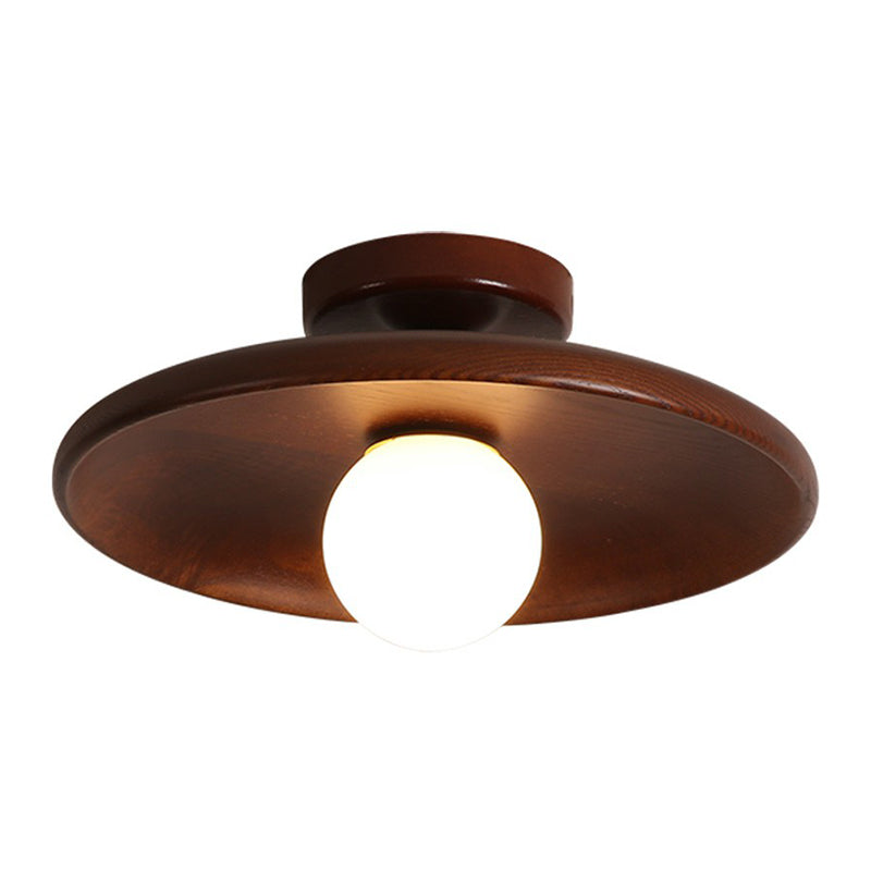 Modern Wooden Ceiling Light | Minimalist Semi-Flush Mount 4