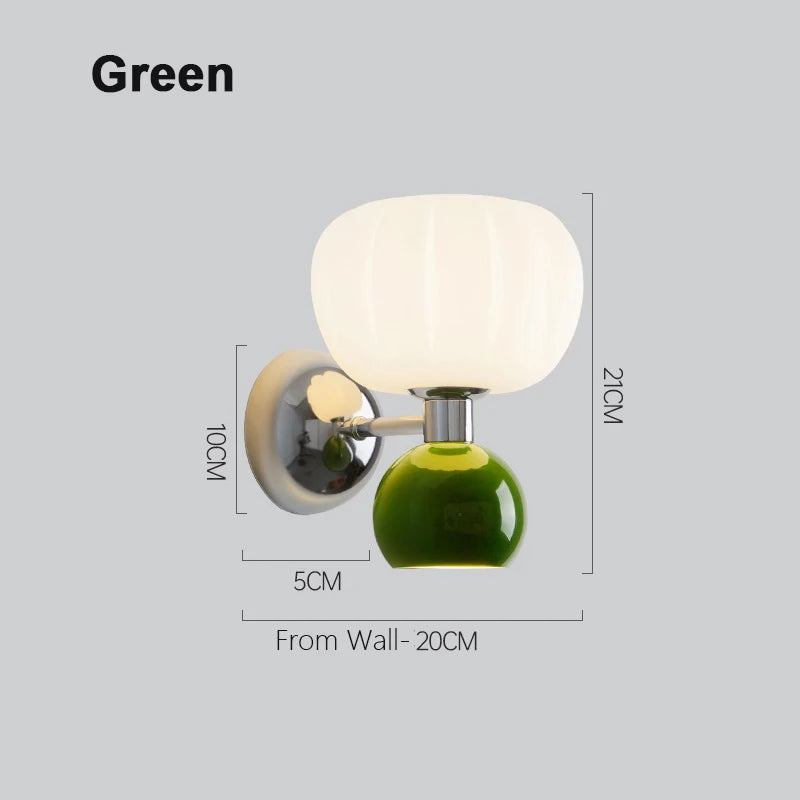 Nordic Pumpkin Wall Lamp | Modern Glass & Metal Sconce 5