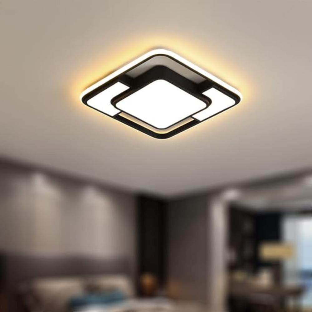 Remote-Controlled LED Ceiling Light | Modern Geometric Design 4