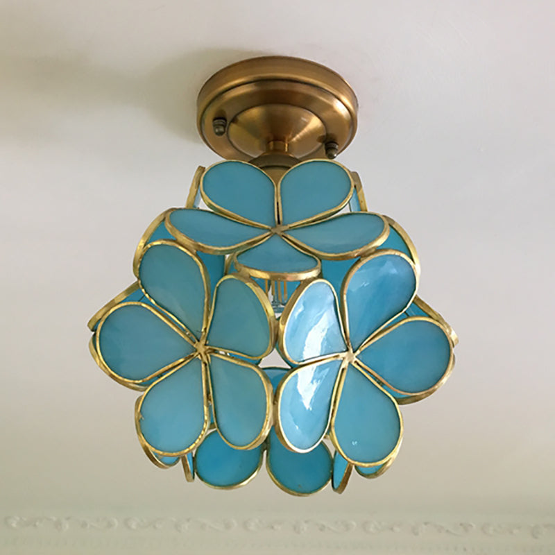 Retro Flower Ceiling Light | Colourful Vintage-Inspired PVC Flush Mount 8