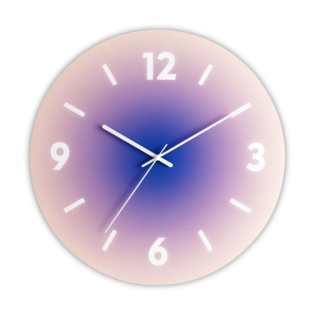 Sunset Glass Wall Clock | Modern Gradient Design 7