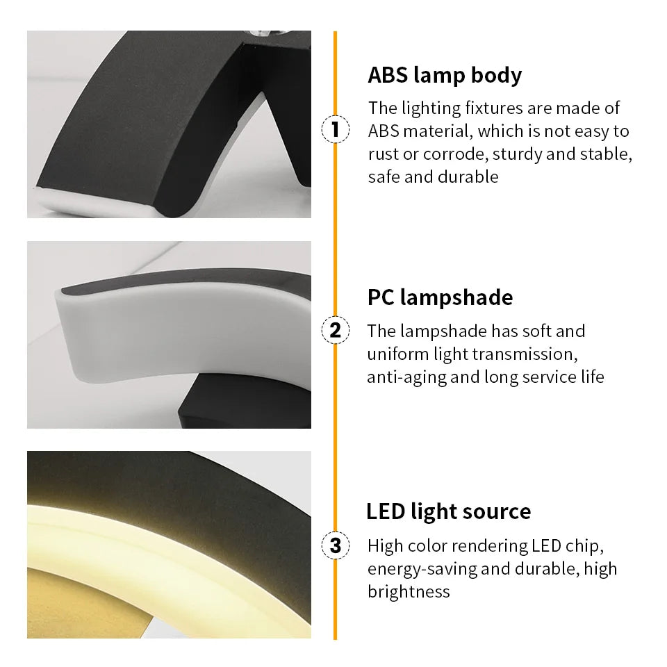 Waterproof Outdoor Wall Light | Modern ABS Lantern with IP66 Rating | Perfect for Gardens and Patios 5