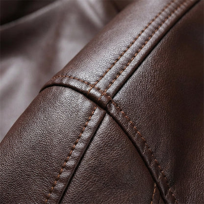 Men's Leather Moto Jacket - Classic Motorcycle Jacket