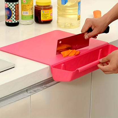 2-in-1 Chopping Board with Storage Box | Portable Kitchen Cutting Board & Food Holder 1