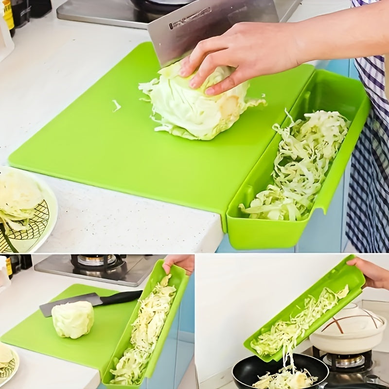 2-in-1 Chopping Board with Storage Box | Portable Kitchen Cutting Board & Food Holder 3
