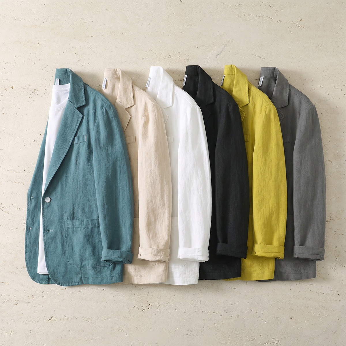Men's Linen Blazer - Formal Casual Suit Jacket