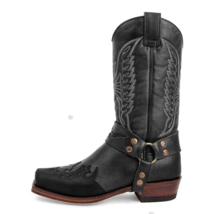 Women's Western Cowboy Boots Mid Calf Pointed Toe Boots