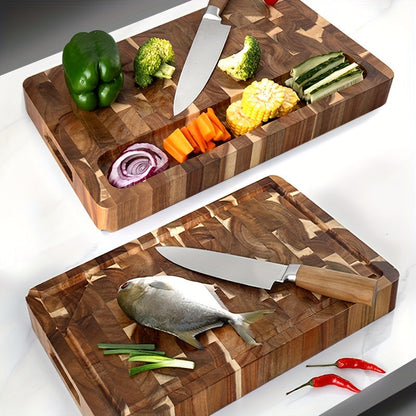 Acacia Wood Cutting Board | Durable End Grain Kitchen Chopping Block 2