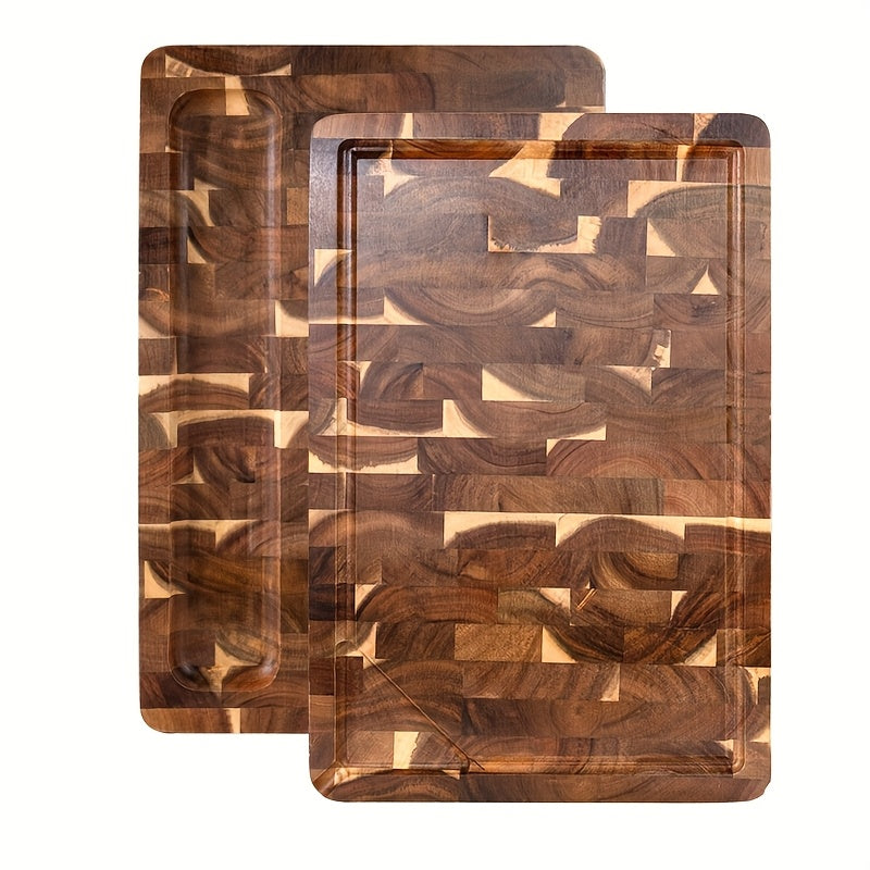 Acacia Wood Cutting Board | Durable End Grain Kitchen Chopping Block 5