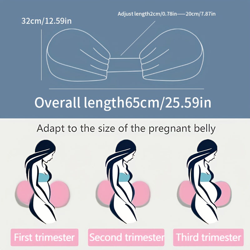 Adjustable Pregnancy Pillow | Ergonomic Maternity Support for Side & Stomach Sleepers 2