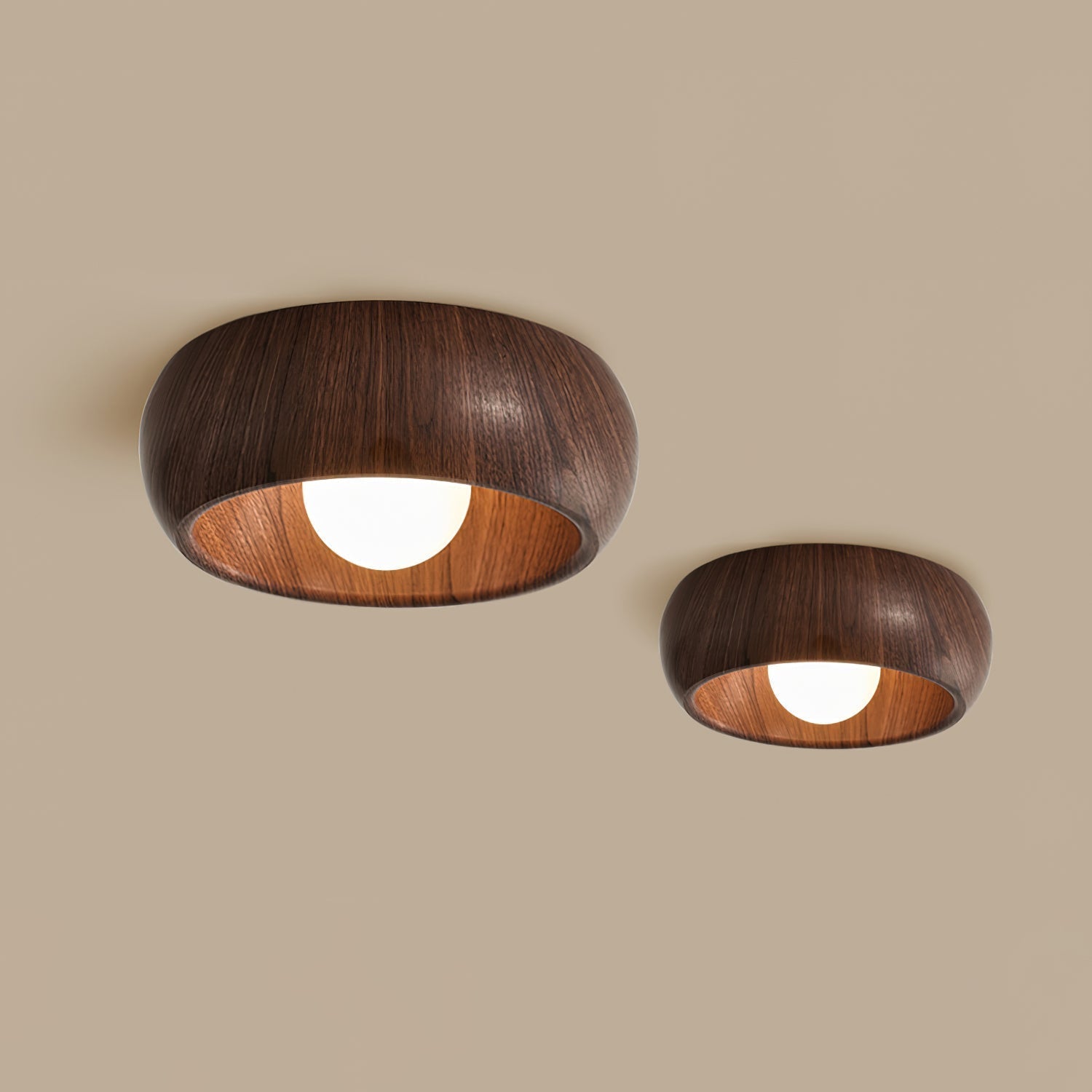 Albanora Ceiling Lamp | Minimalist Modern Wooden LED Fixture 1
