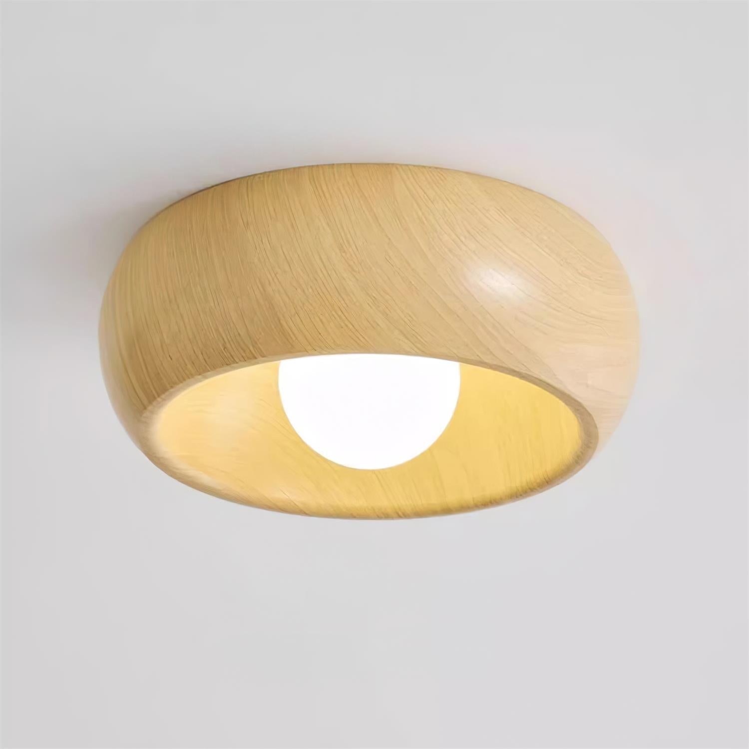 Albanora Ceiling Lamp | Minimalist Modern Wooden LED Fixture 8