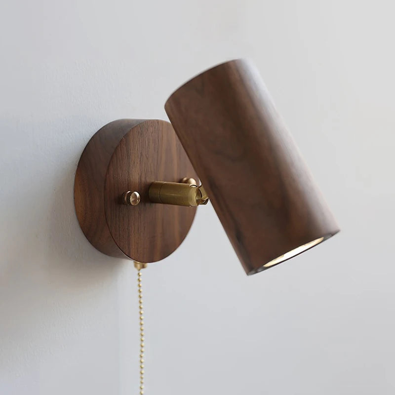 Arlo Wall Lamp | Retro Walnut LED Spotlight 0