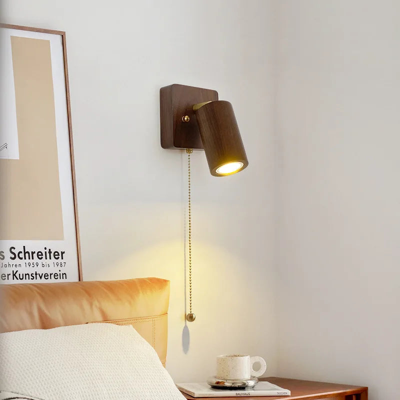 Arlo Wall Lamp | Retro Walnut LED Spotlight 1