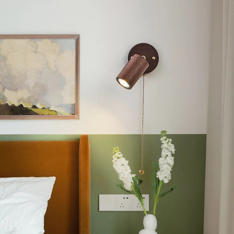 Arlo Wall Lamp | Retro Walnut LED Spotlight 2