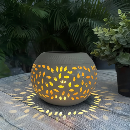Artistic Solar Garden Lights | Decorative Metal Lantern with Unique Pattern | Automatic Sensor for Enchanting Outdoor Ambience 2