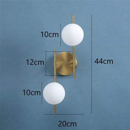 Astra Wall Light | Dual Globe Modern Gold Design 6