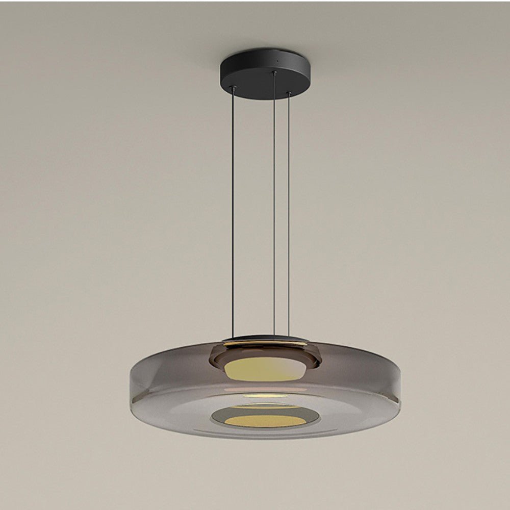 Bauhaus Glass Pendant Light | Modern Layered LED Hanging Lamp 10