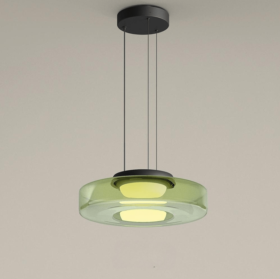 Bauhaus Glass Pendant Light | Modern Layered LED Hanging Lamp 12