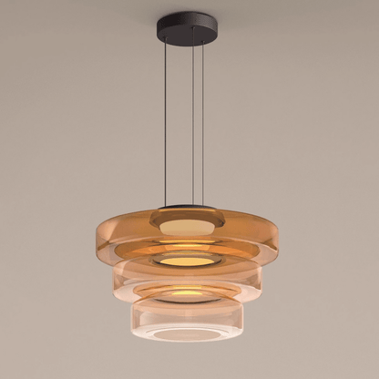 Bauhaus Glass Pendant Light | Modern Layered LED Hanging Lamp 2