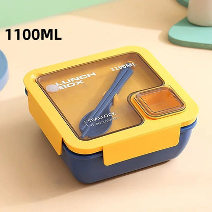 BentoGo Lunch Box | Portable Leak-Proof Bento with Cutlery – Microwave & Dishwasher Safe 12
