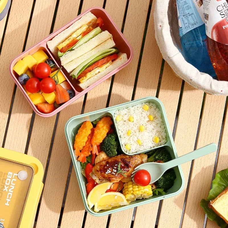 BentoGo Lunch Box | Portable Leak-Proof Bento with Cutlery – Microwave & Dishwasher Safe 3
