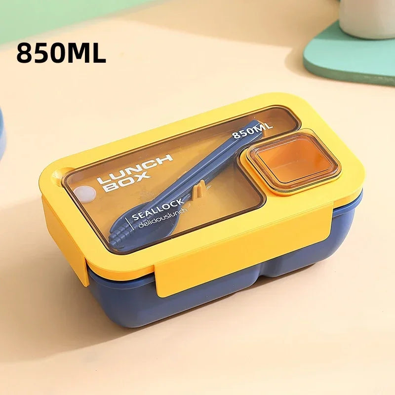 BentoGo Lunch Box | Portable Leak-Proof Bento with Cutlery – Microwave & Dishwasher Safe 7
