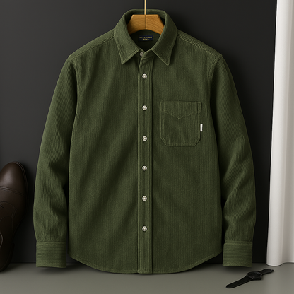 Men's Corduroy Shirt - Casual Button Down