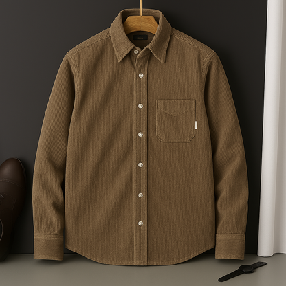 Men's Corduroy Shirt - Casual Button Down