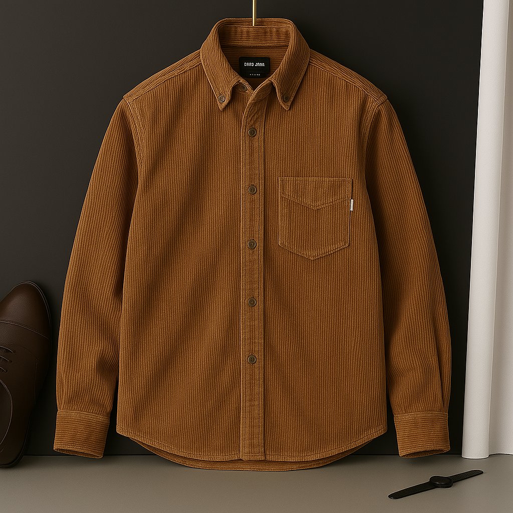 Men's Corduroy Shirt - Casual Button Down