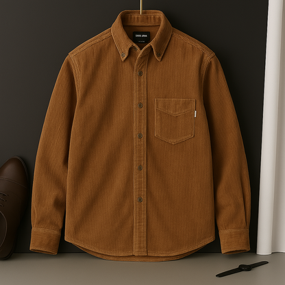 Men's Corduroy Shirt - Casual Button Down