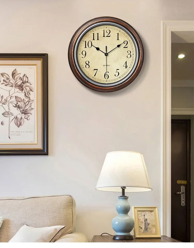 Classic Wooden Wall Clock Decor with Silent Quartz Movement | Timeless Elegance for Any Room 1