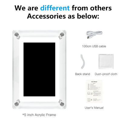 ClearFrame | Acrylic Digital Photo Frame | Portable IPS Display with Built-in Battery 2