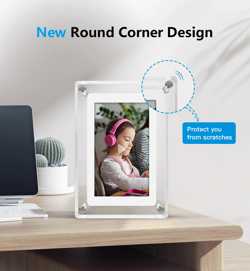 ClearFrame | Acrylic Digital Photo Frame | Portable IPS Display with Built-in Battery 3