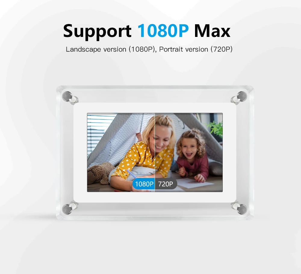 ClearFrame | Acrylic Digital Photo Frame | Portable IPS Display with Built-in Battery 4