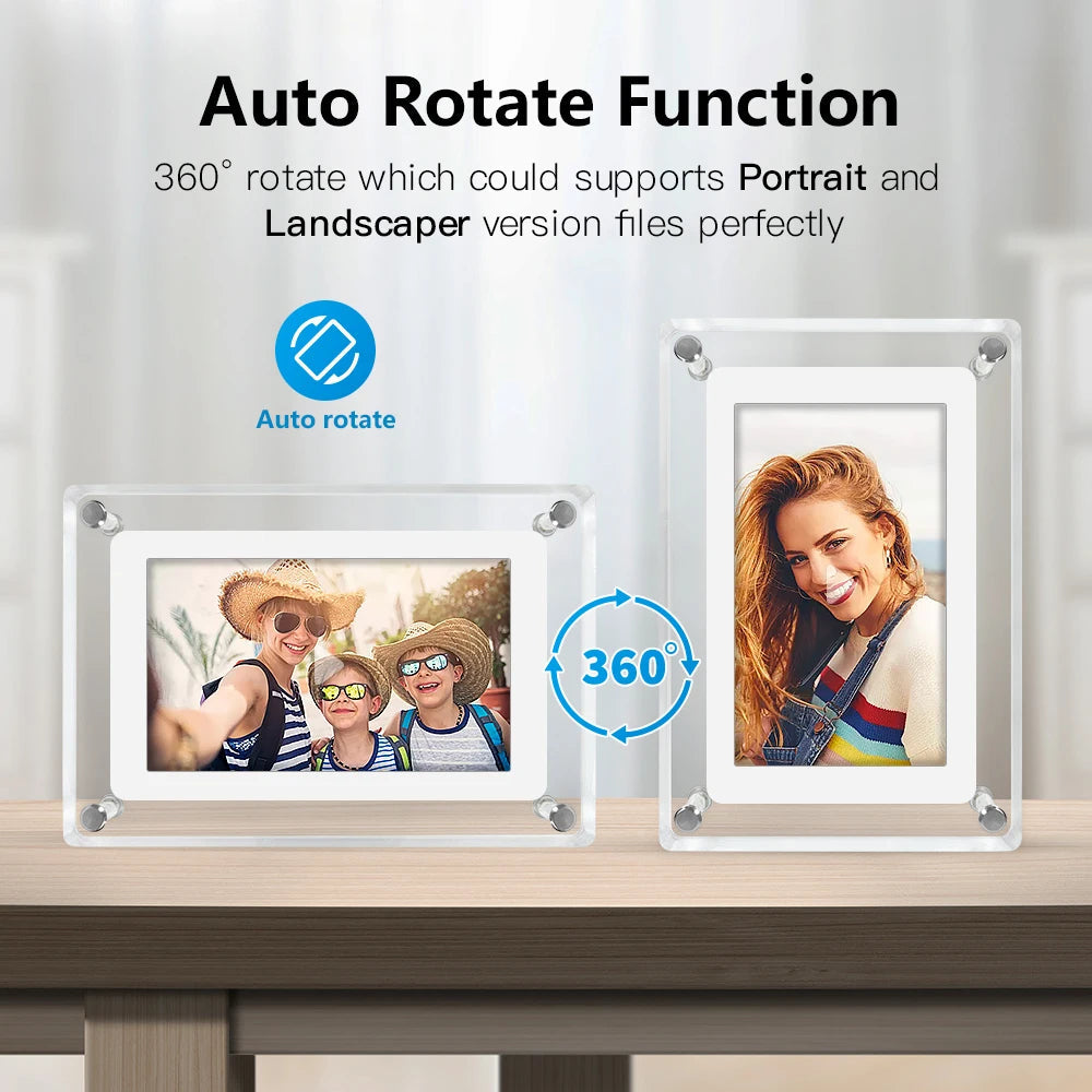 ClearFrame | Acrylic Digital Photo Frame | Portable IPS Display with Built-in Battery 6