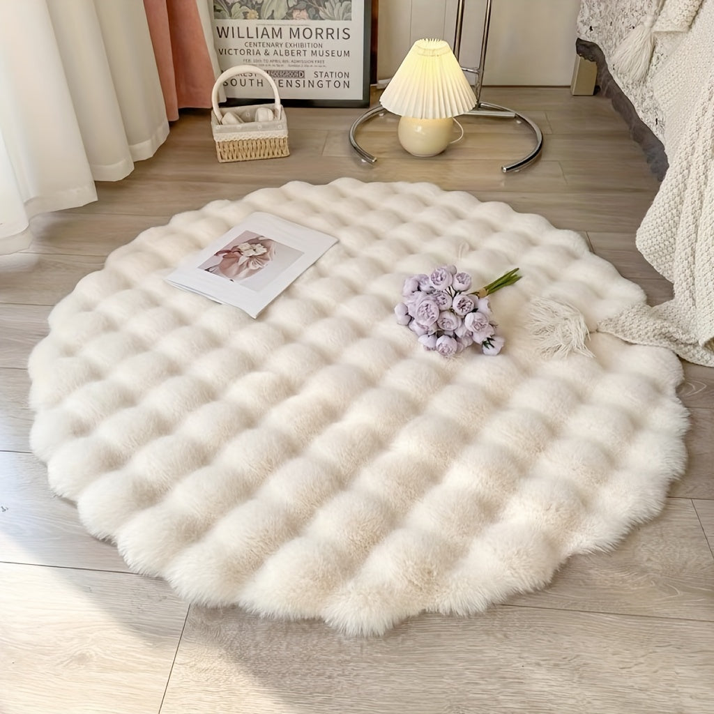 Cloud Comfort Round Bubble Rug | Soft Fluffy Circle Carpet 1