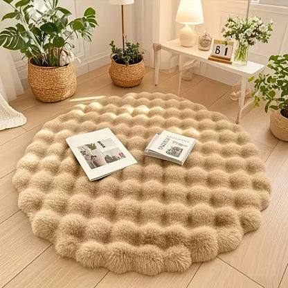 Cloud Comfort Round Bubble Rug | Soft Fluffy Circle Carpet 3