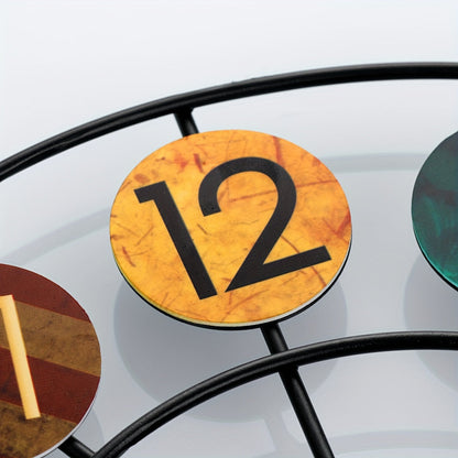 Colourful Metal Wall Clock | Retro Iron Design 8
