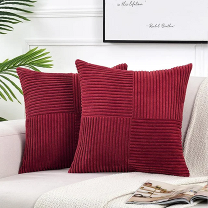 Corduroy Cushion Covers | Luxury Striped Throw Pillow Covers 2