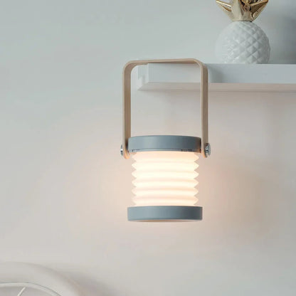 Creative Wooden Handle Portable Lantern | Folding Rechargeable Table Lamp 3