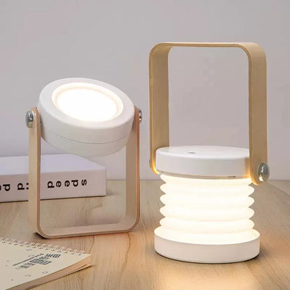 Creative Wooden Handle Portable Lantern | Folding Rechargeable Table Lamp 7